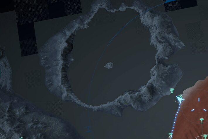 島へ渡れるポジション