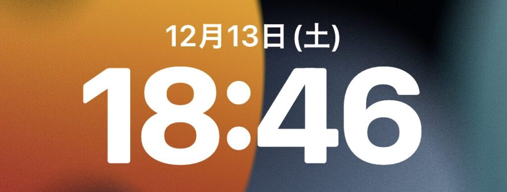 時計表示白ソリッド